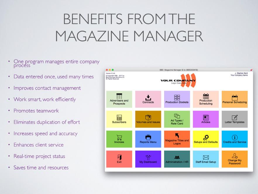 Benefits from the Magazine Manager