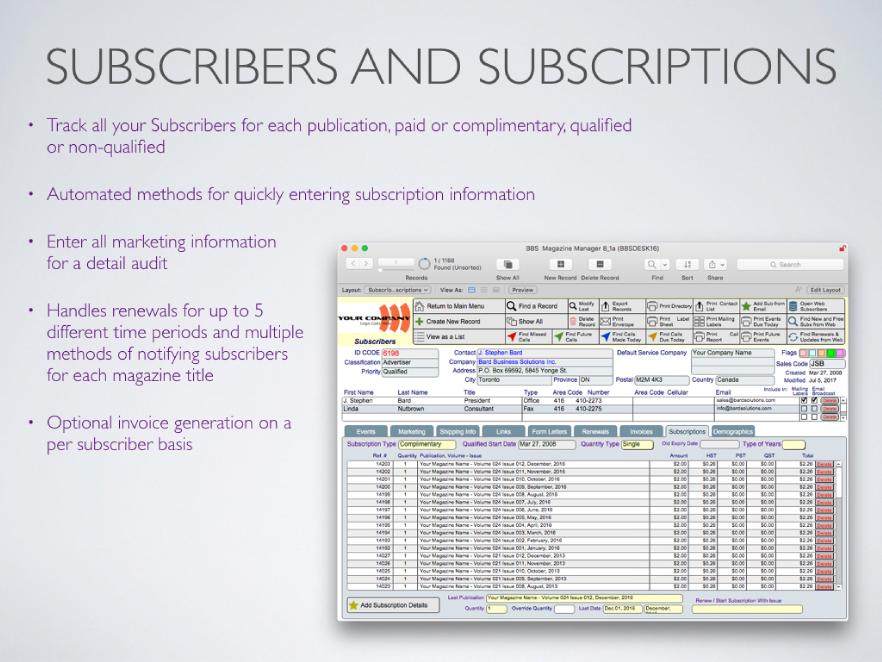 Subscribers and Subscriptions